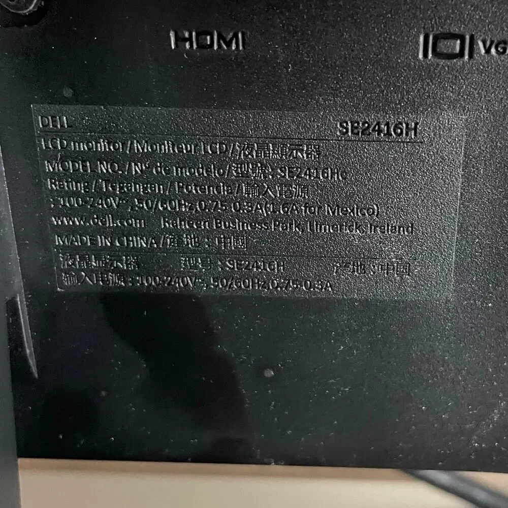 Dell monitor se2416h